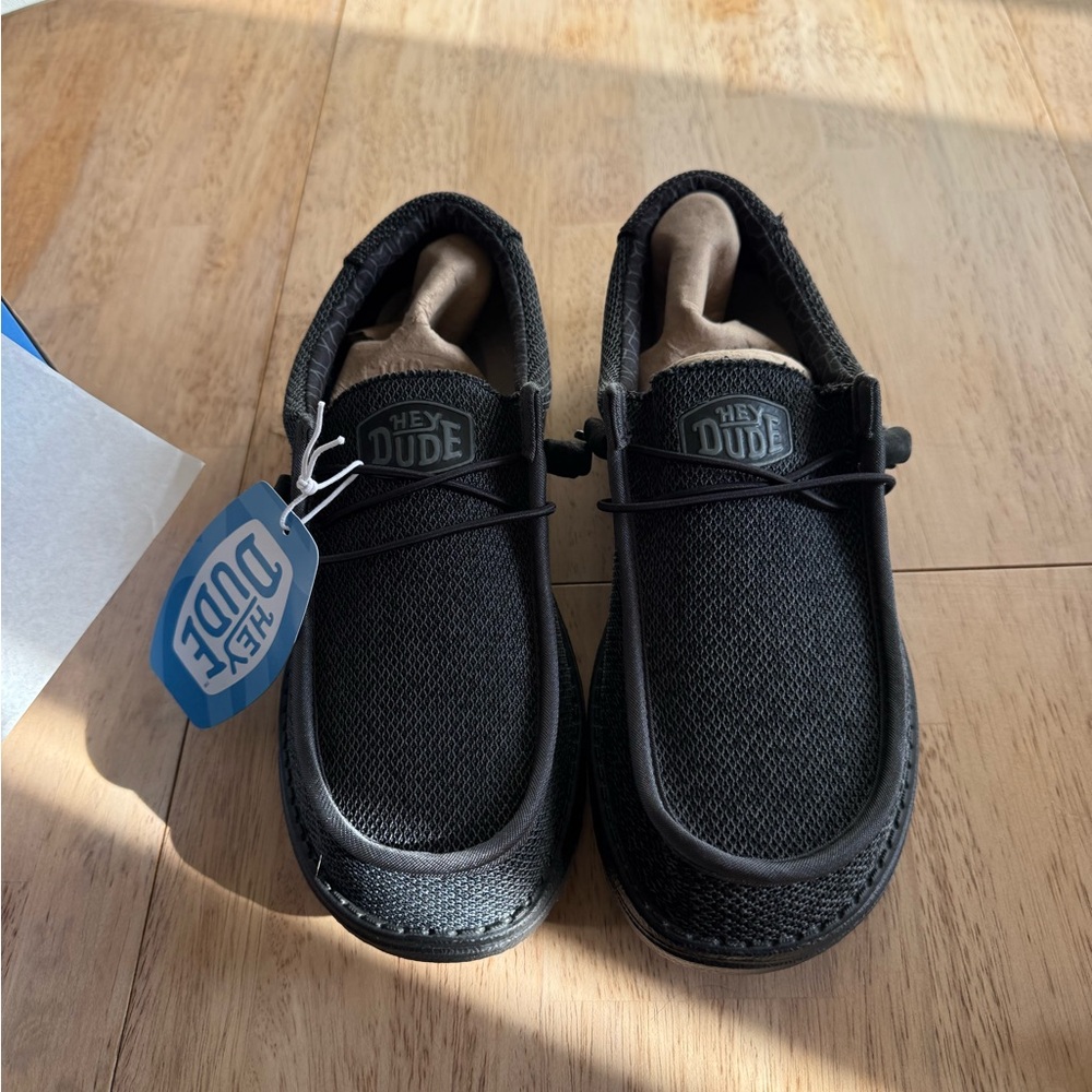 Hey Dude Black Knit Men's Sneakers - Picture 3 of 3